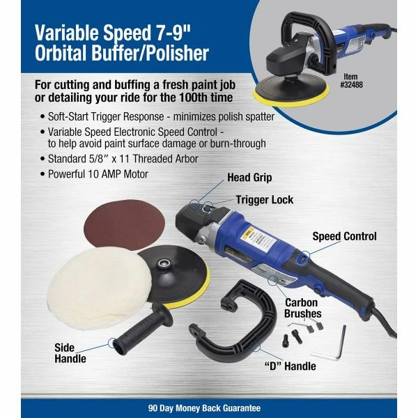 Best deal ๐ Eastwood Variable Speed 7-9 Inch Buffer Polisher ๐ฅ 2 Best deal ๐ Eastwood Variable Speed 7-9 Inch Buffer Polisher ๐ฅ - Image 2