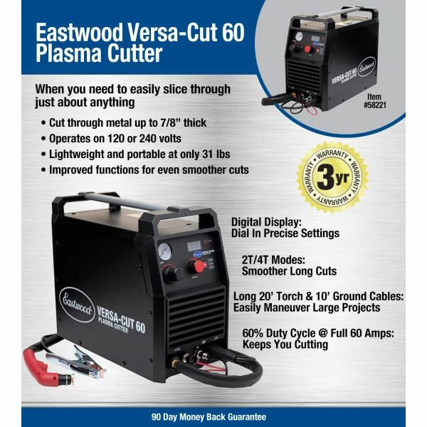 Hot Sale 😀 Eastwood 200 AMP TIG Welder And 60 Amp Versa-Cut Plasma Cutter Combo 🎁 4 Hot Sale 😀 Eastwood 200 AMP TIG Welder And 60 Amp Versa-Cut Plasma Cutter Combo 🎁 - Image 4
