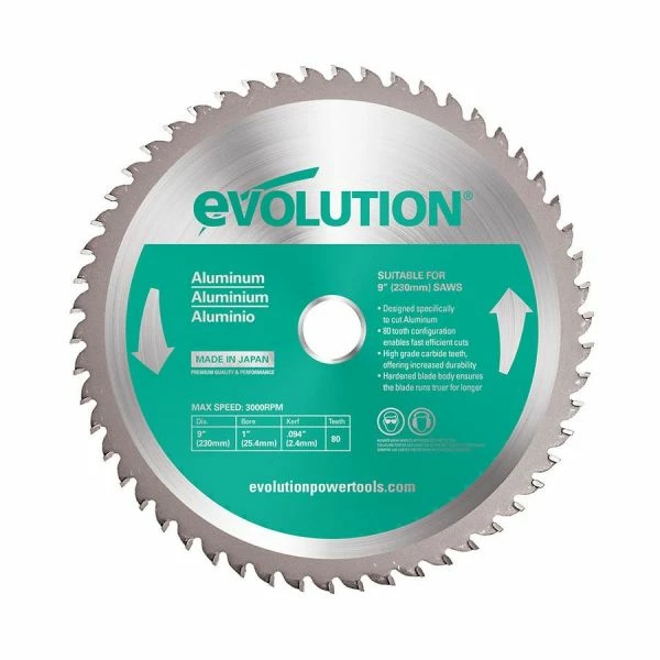 Discount ๐ Evolution Power Tools 9 In. Aluminum X 80T X 1 In. Arbor 230BLADEAL โ 1 Discount ๐ Evolution Power Tools 9 In. Aluminum X 80T X 1 In. Arbor 230BLADEAL โ