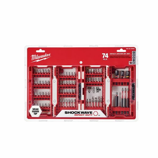 Hot Sale ⭐ Milwaukee SHOCKWAVE Impact Duty Driver Bit Set - 74 Piece 48-32-4062 ✨ 1 Hot Sale ⭐ Milwaukee SHOCKWAVE Impact Duty Driver Bit Set - 74 Piece 48-32-4062 ✨