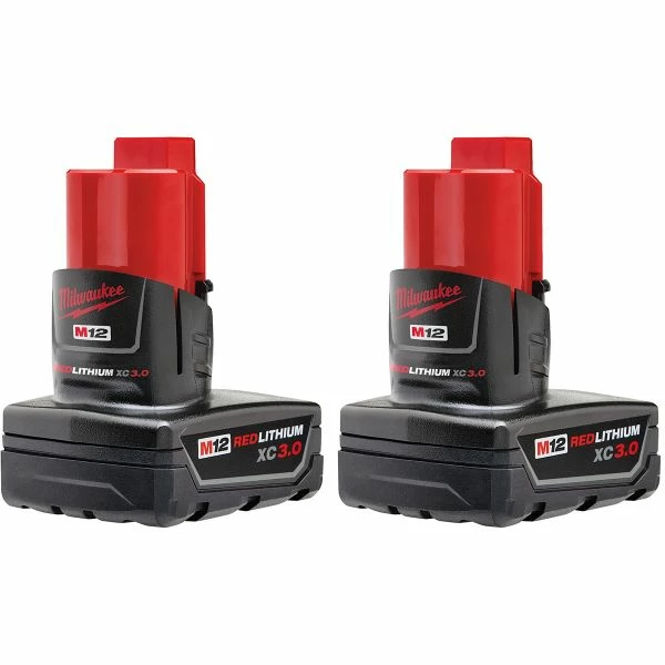 Discount 👍 Milwaukee M12 REDLITHIUM XC Battery Two Pack 48-11-2412 🔥 1 Discount 👍 Milwaukee M12 REDLITHIUM XC Battery Two Pack 48-11-2412 🔥
