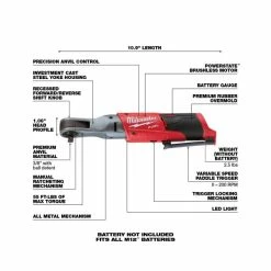 Buy 👏 Milwaukee M12 FUEL 3/8 In. Ratchet Bare Tool 2557-20 💯 5 Buy 👏 Milwaukee M12 FUEL 3/8 In. Ratchet Bare Tool 2557-20 💯 -Eastwood - shop p61208 2 1