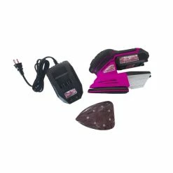 Best deal 🤩 The Original Pink Box 20-Volt Lithium-Ion Cordless Sander PB20VSND_2Ah_CHRGR 👍