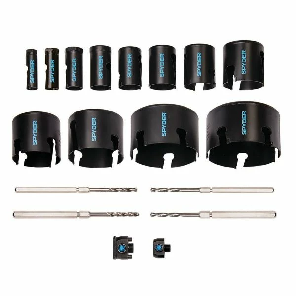 New ๐งจ Spyder Products 18 Piece Tungsten Carbide Tipped Kit Wood-Masonry Hole Saw Set 600938 ๐ 1 New ๐งจ Spyder Products 18 Piece Tungsten Carbide Tipped Kit Wood-Masonry Hole Saw Set 600938 ๐