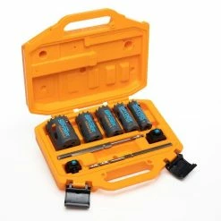 Promo 😉 Spyder Products 9 Piece Tarantula Carbide Tipped Metal Cutting Hole Saw Set 600925 👏