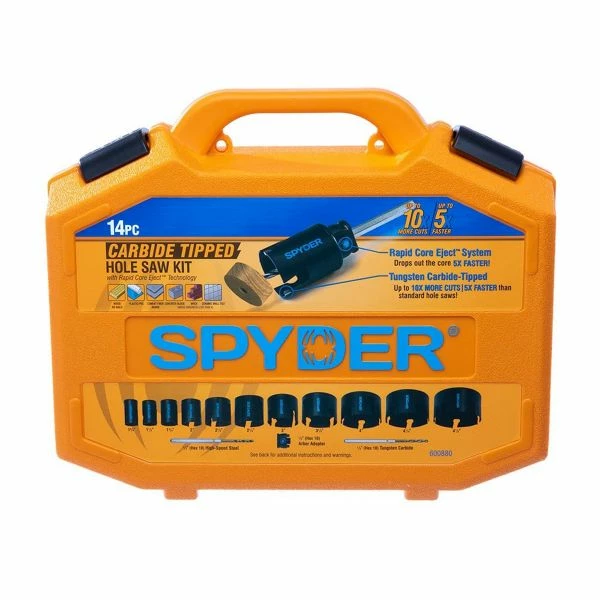 Buy 🎉 Spyder Products 14 Piece Tungsten Carbide Tipped Wood-Masonry Hole Saw Set 600880 😉 2 Buy 🎉 Spyder Products 14 Piece Tungsten Carbide Tipped Wood-Masonry Hole Saw Set 600880 😉 - Image 2