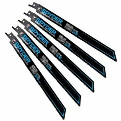 Promo 🧨 Spyder Products 5 Piece Black Series Bi Metal Reciprocating Saw Blades 10/14 - 9 In. 200305 💯