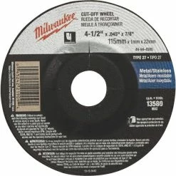 Best deal 🧨 Milwaukee 4-1/2 In. X .045 In. X 7/8 In. Cut-Off Wheel Type 27 49-94-4505 🧨