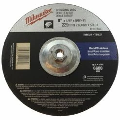 Cheapest 😀 Milwaukee 9 In. X 1/4 In. X 5/8-11 In. Grinding Wheel Type 27 49-94-9025 👏