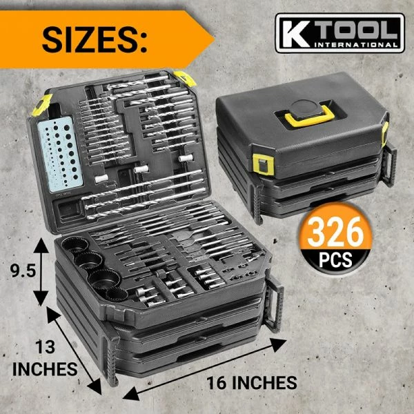 Outlet ⌛ K Tool International Master Drill Bit 326-Piece Set KTI10330 ✔️ 3 Outlet ⌛ K Tool International Master Drill Bit 326-Piece Set KTI10330 ✔️ - Image 3