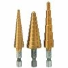 New ✔️ Titanium Step Drill Bit Set .125-.750in 🎁