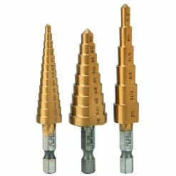 New ✔️ Titanium Step Drill Bit Set .125-.750in 🎁